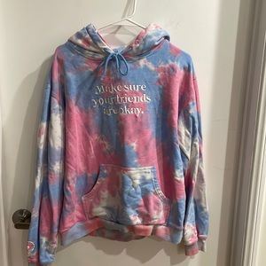 Make Sure Your Friends Are Okay size large tie die hoodie